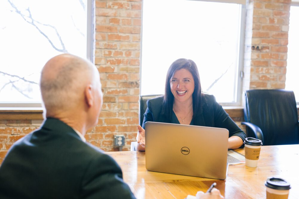 person discussing with mentor